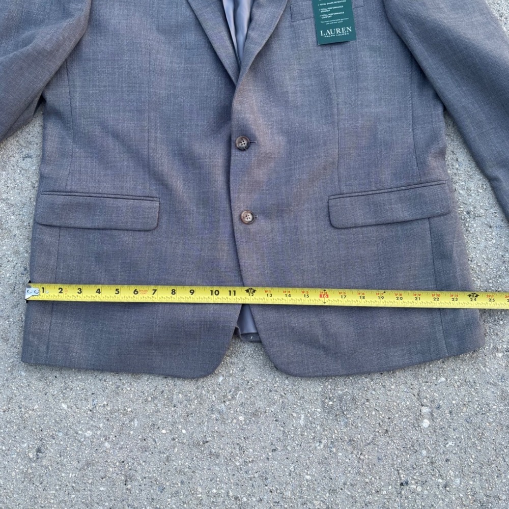 Lauren Ralph Lauren Lexington Blazer Mens 46R Grey Ultraflex LETO14RX0779 New - Picture 7 of 10